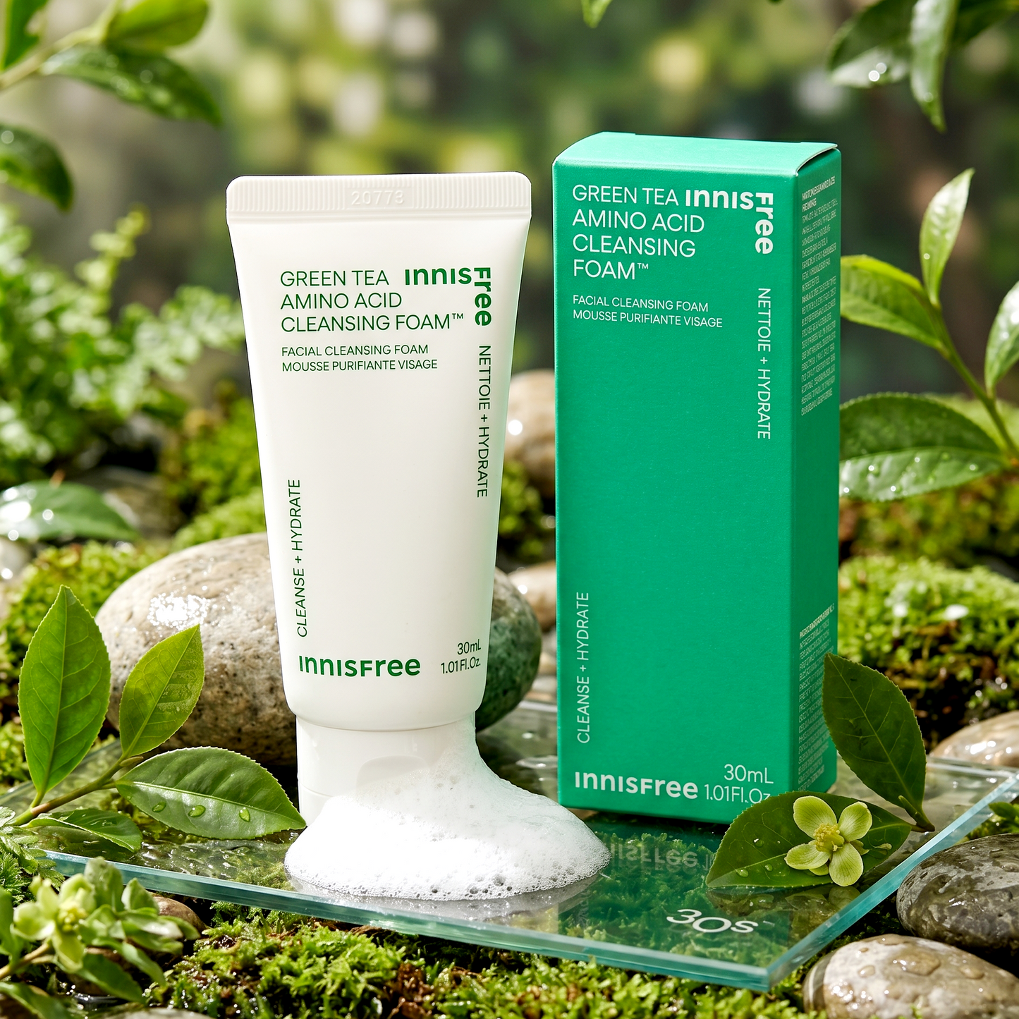 Innisfree Green Tea Amino Hydrating Cleansing Foam 30ml | AmiGlow NZ
