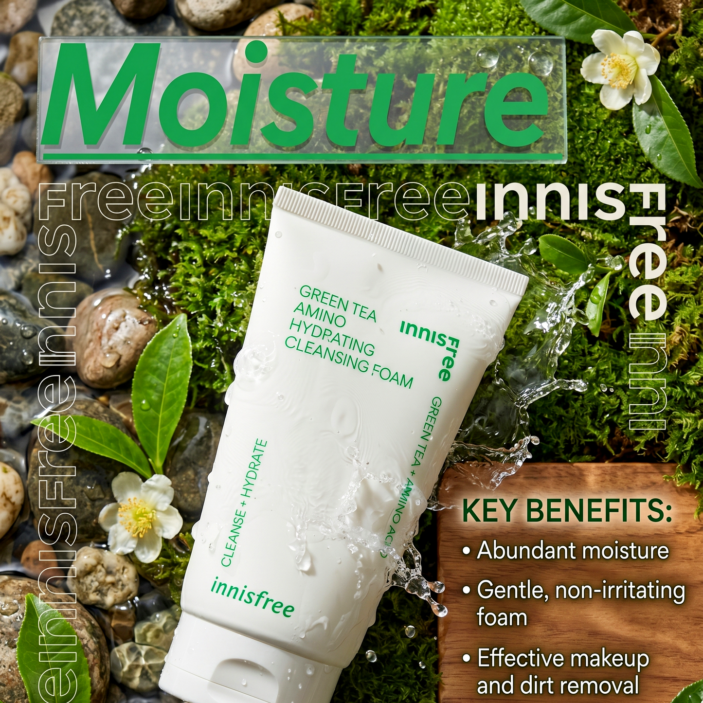 Innisfree Green Tea Amino Hydrating Cleansing Foam 30ml | AmiGlow NZ