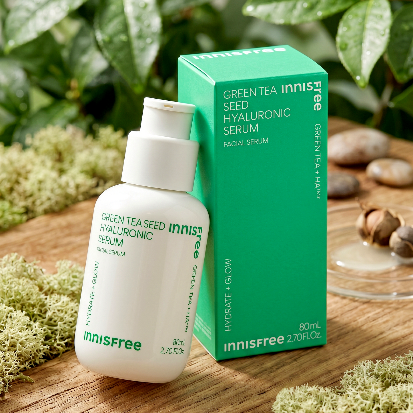 Innisfree Green Tea Seed Hyaluronic Serum 80ml | Hydrating Serum | AmiGlow NZ