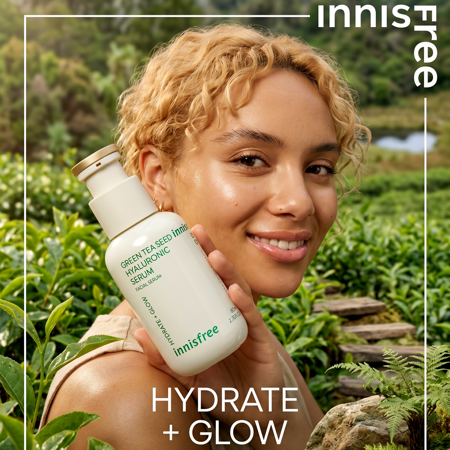 Innisfree Green Tea Seed Hyaluronic Serum 80ml | Hydrating Serum | AmiGlow NZ