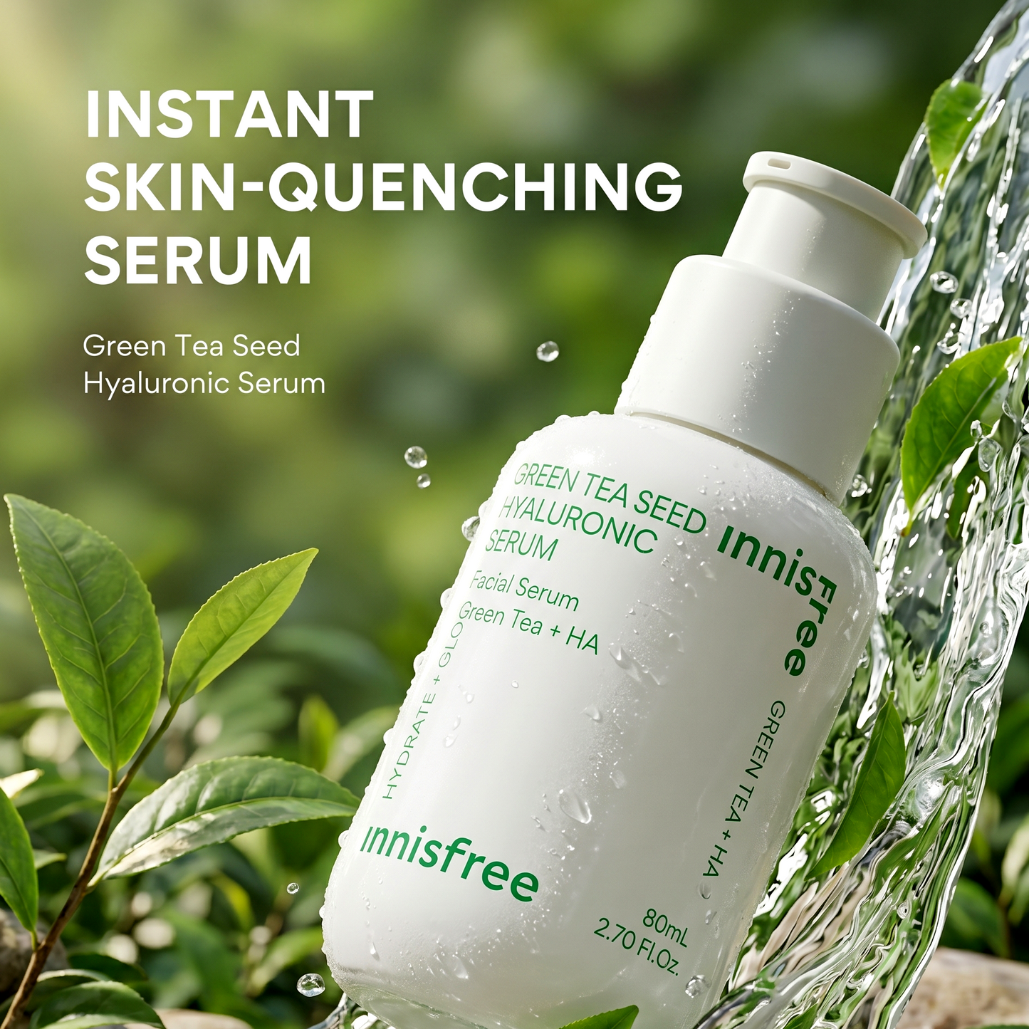 Innisfree Green Tea Seed Hyaluronic Serum 80ml | Hydrating Serum | AmiGlow NZ