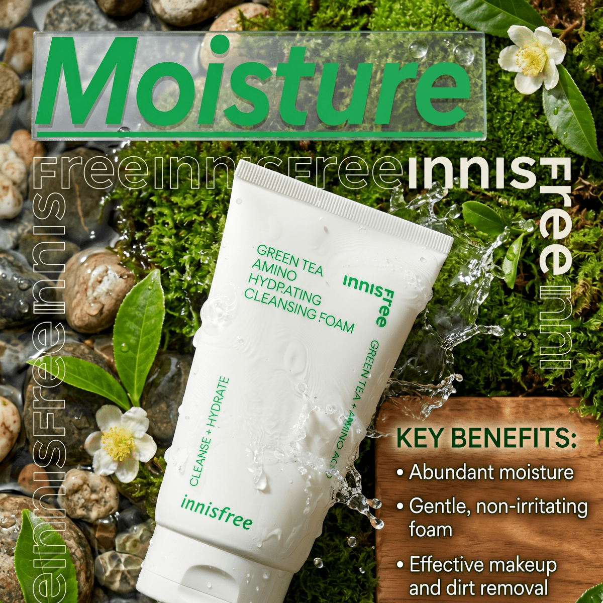Innisfree Green Tea Amino Hydrating Cleansing Foam 30ml | AmiGlow NZ - AmiGlow
