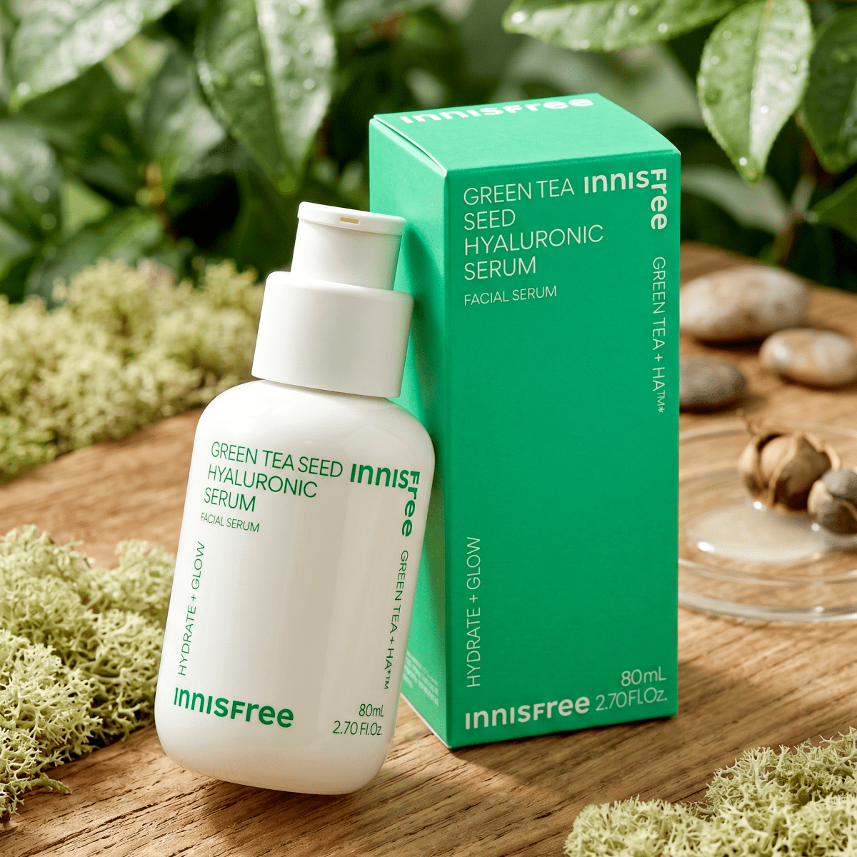 Innisfree Green Tea Seed Hyaluronic Serum 80ml | Hydrating Serum | AmiGlow NZ - AmiGlow