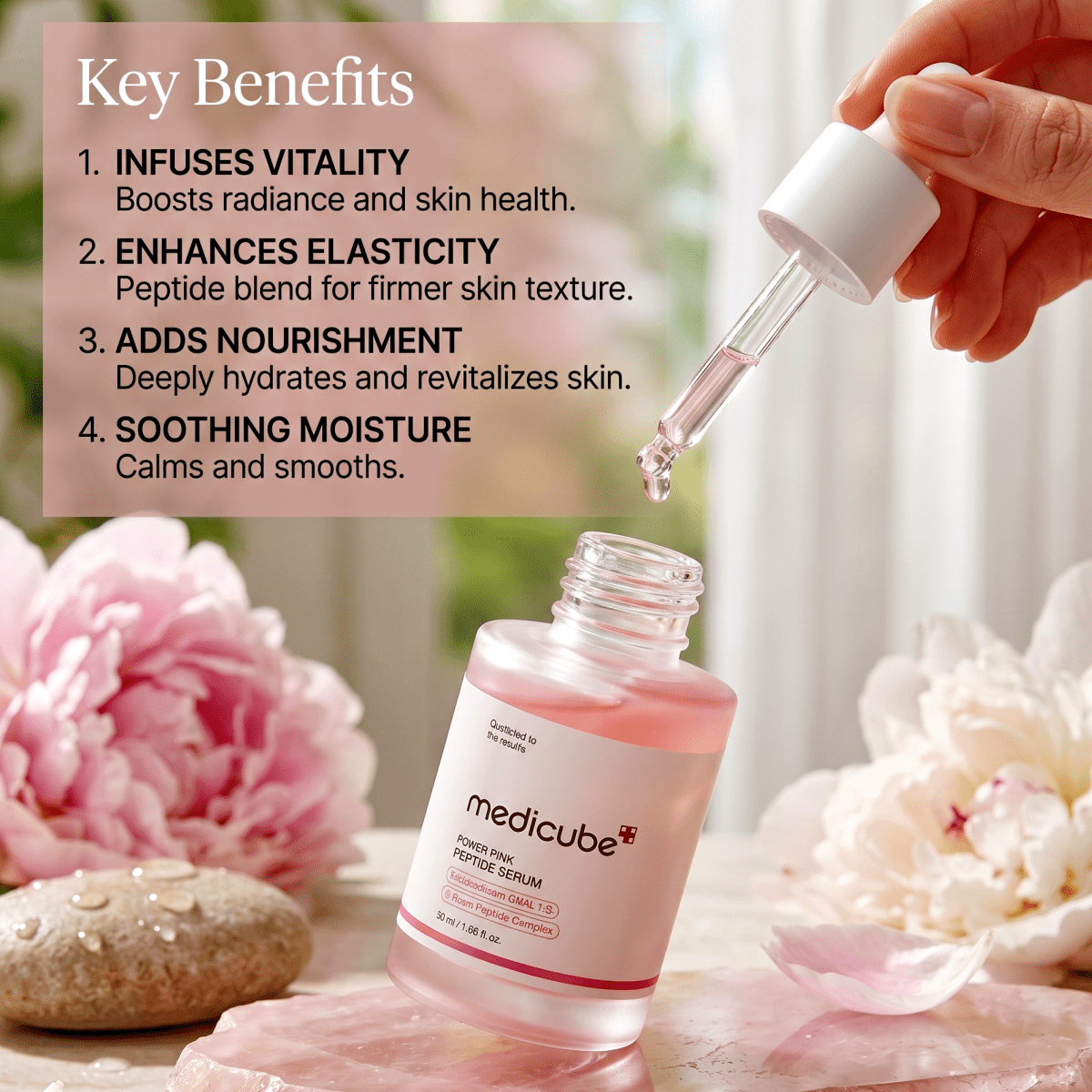 Medicube PDRN Pink Peptide Serum 30ml | Firming & Brightening | AmiGlow NZ - AmiGlow