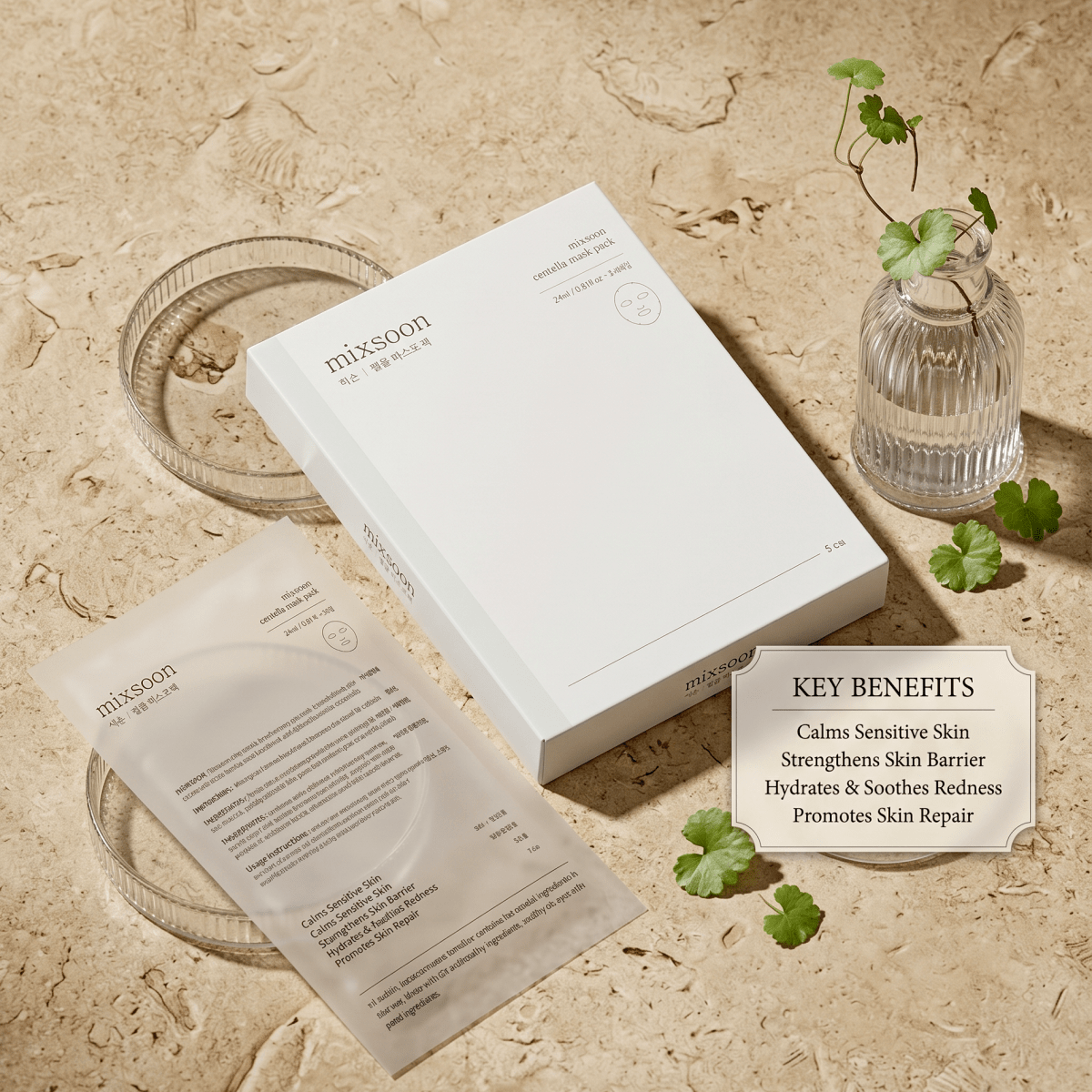 Mixsoon Centella Face Mask 5pc | AmiGlow NZ - AmiGlow
