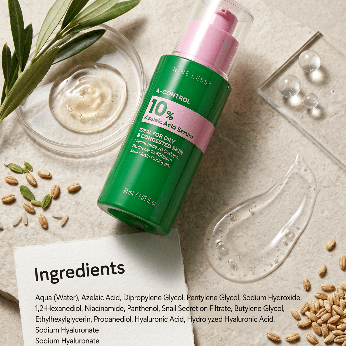 NINELESS A-Control 10% Azelaic Acid Serum 30ml | AmiGlow NZ - AmiGlow