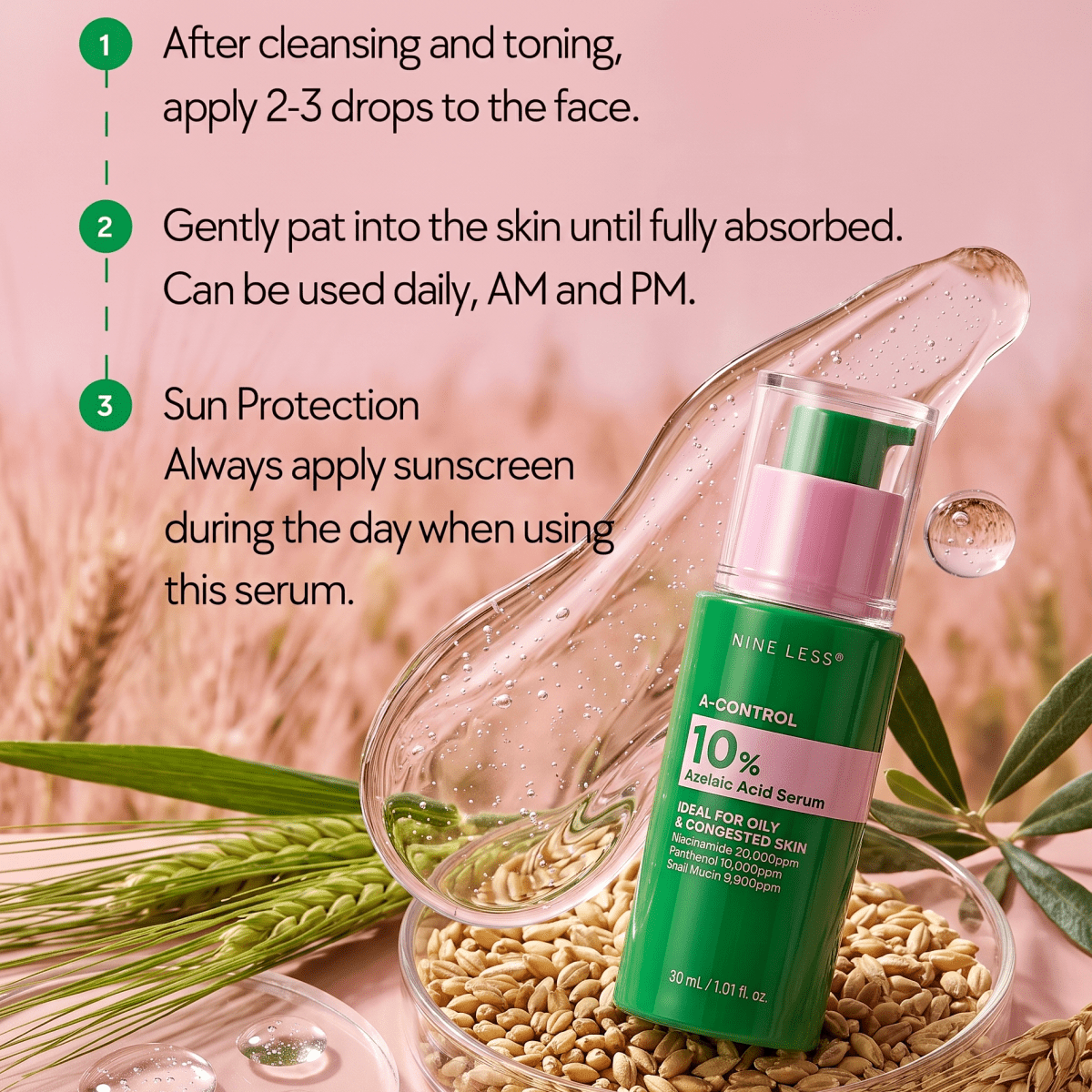 NINELESS A-Control 10% Azelaic Acid Serum 30ml | AmiGlow NZ - AmiGlow