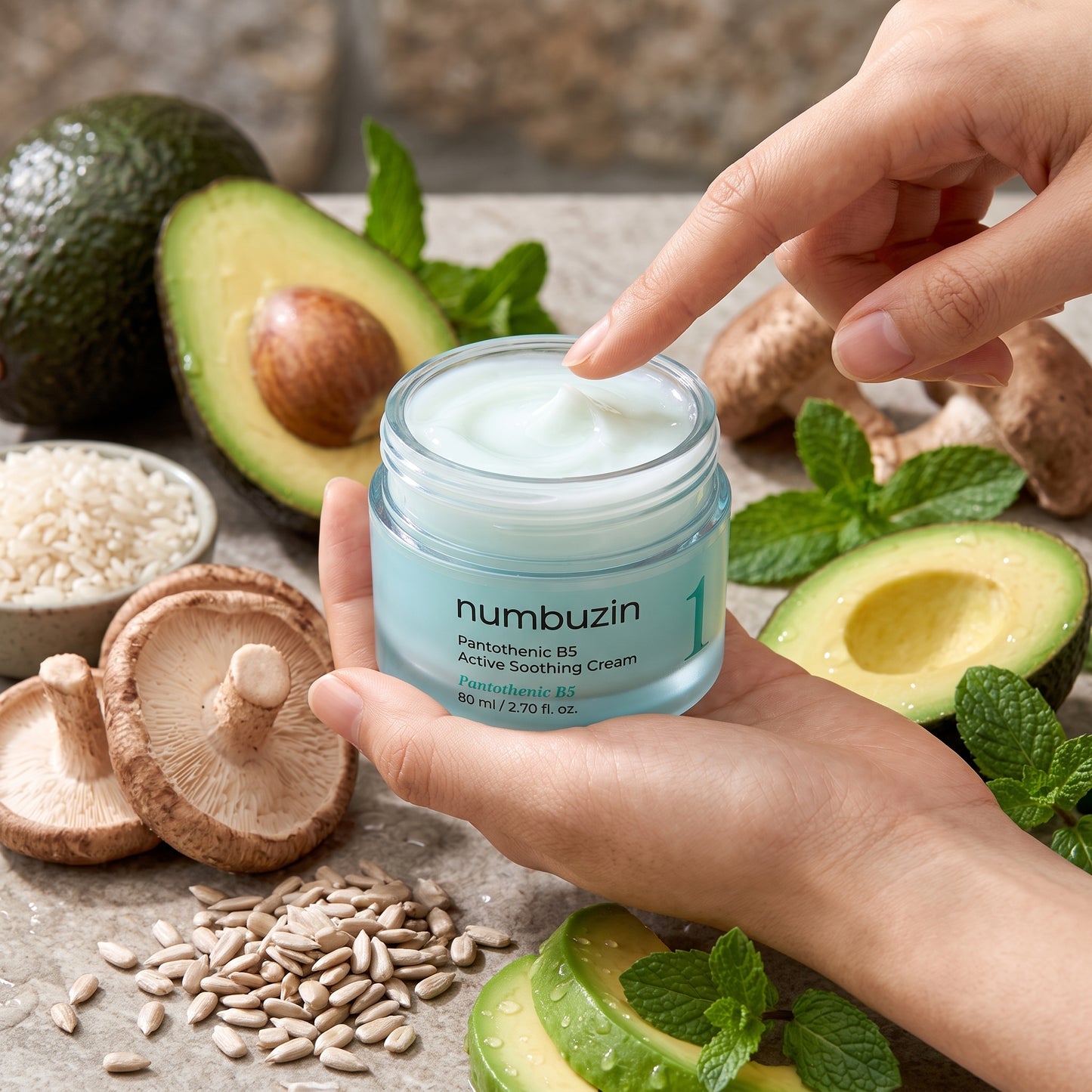 numbuzin No.1 Pantothenic B5 Active Soothing Cream 80ml | AmiGlow NZ