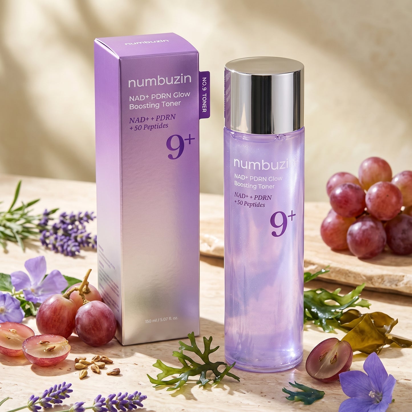 numbuzin No.9 NAD+ PDRN Glow Boosting Toner 150ml | AmiGlow NZ