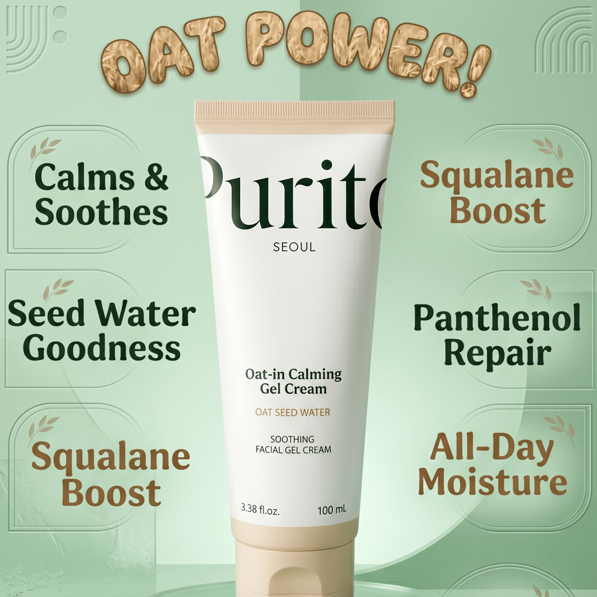 Purito SEOUL Oat-In Calming Gel Cream 100ml | Soothing Cream | AmiGlow NZ - AmiGlow