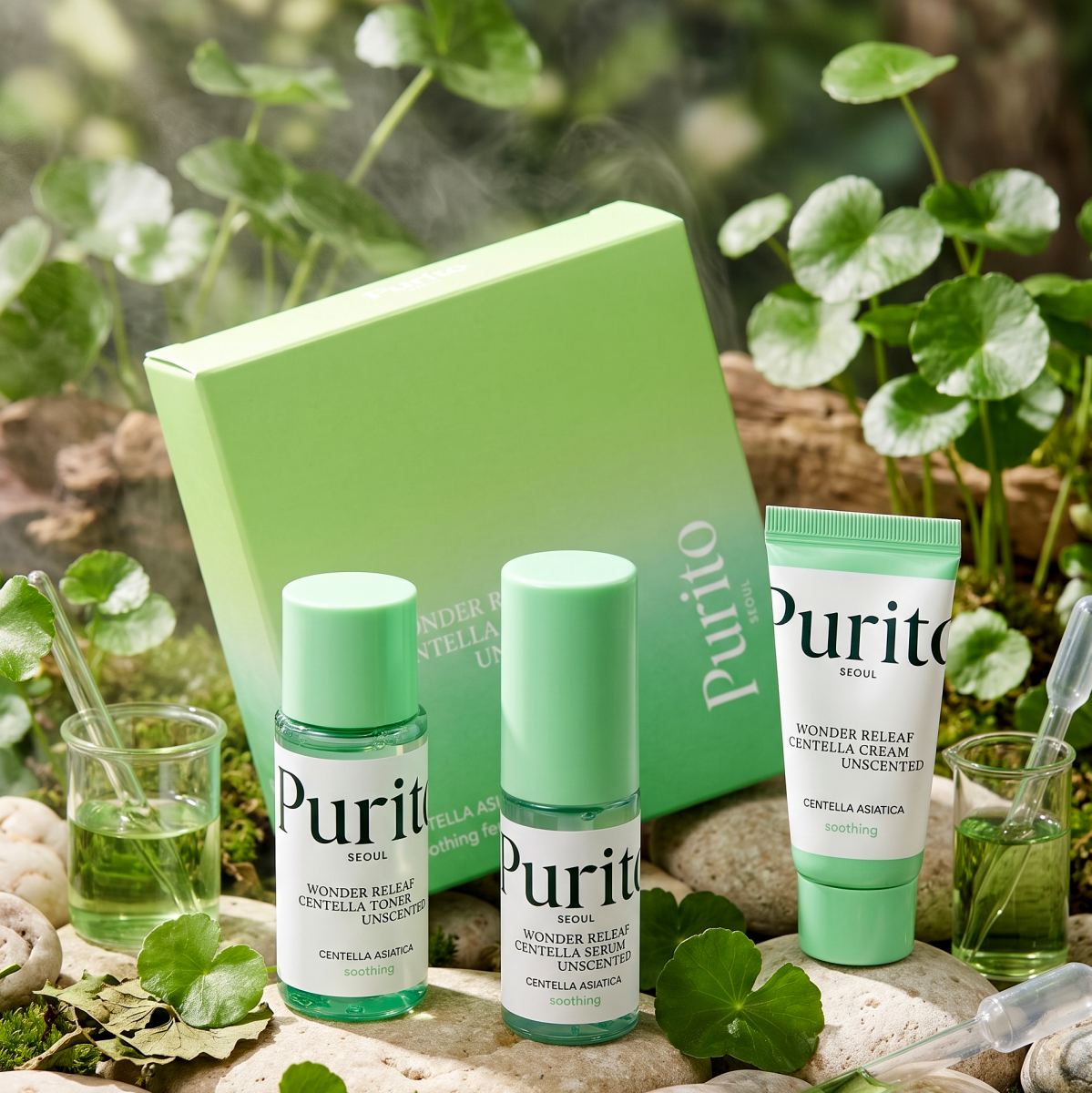 Purito SEOUL Wonder Releaf Centella Mini Kit Unscented | AmiGlow NZ - AmiGlow