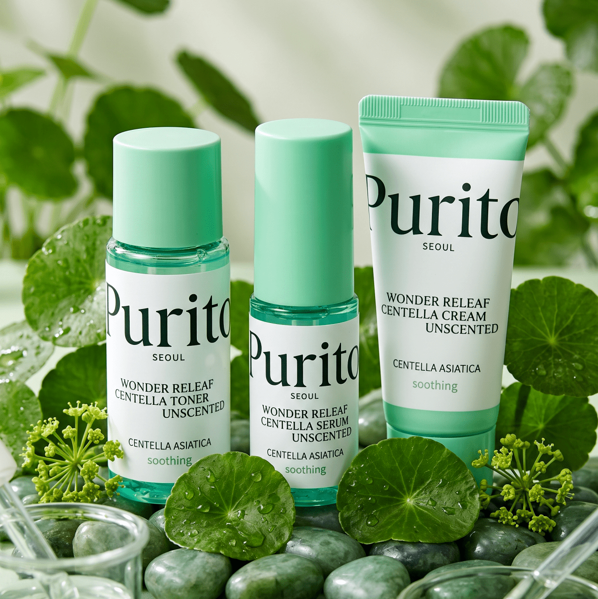 Purito SEOUL Wonder Releaf Centella Mini Kit Unscented | AmiGlow NZ - AmiGlow