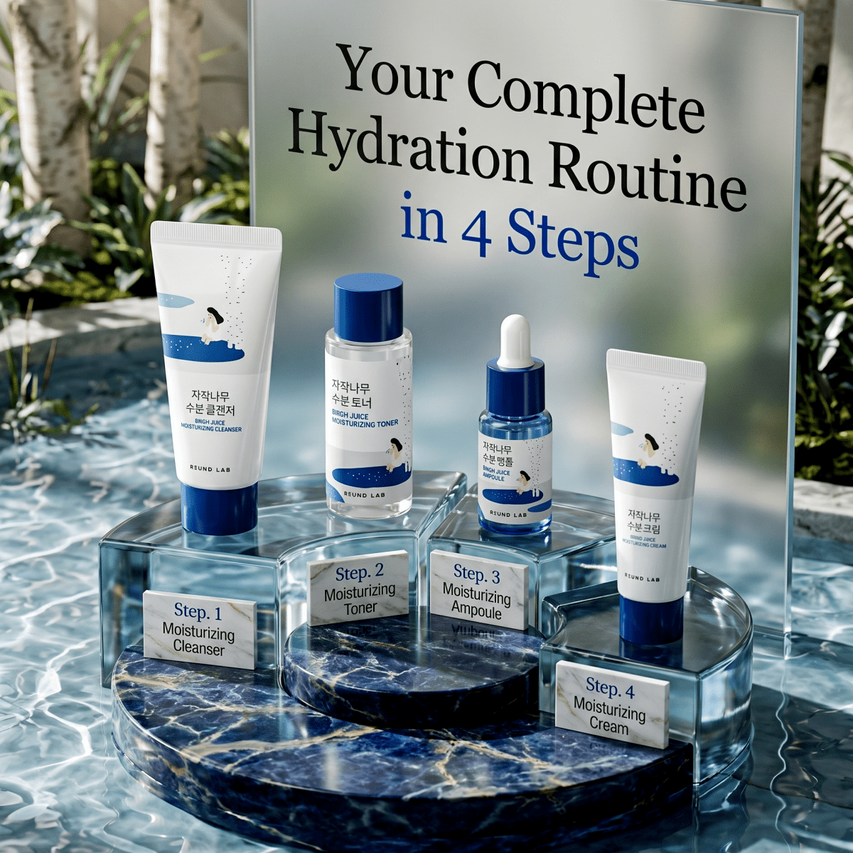 Round Lab Birch Juice Trial Kit | Hydration 4pcs Set | AmiGlow NZ - AmiGlow