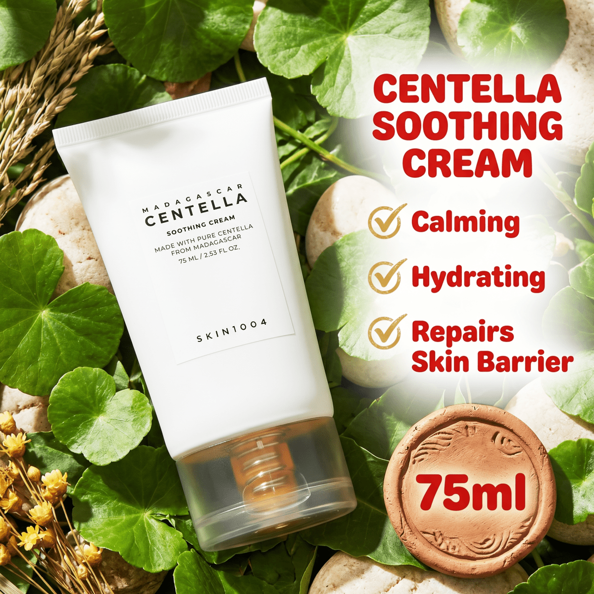 SKIN1004 Madagascar Centella Soothing Cream 75ml | Gel-Cream | AmiGlow NZ - AmiGlow