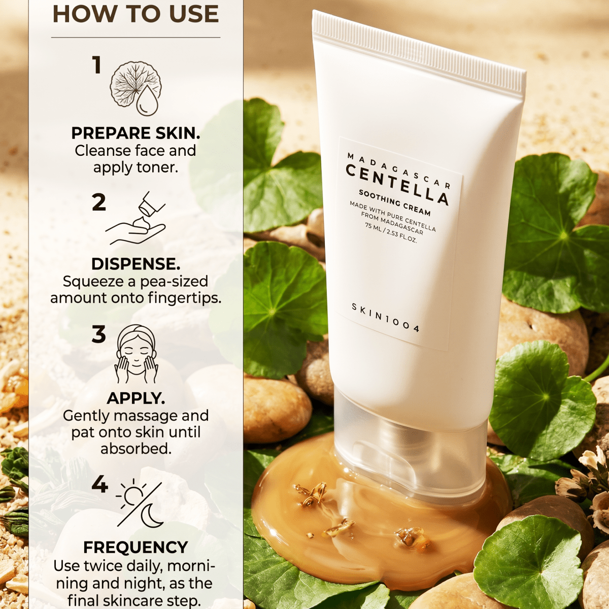 SKIN1004 Madagascar Centella Soothing Cream 75ml | Gel-Cream | AmiGlow NZ - AmiGlow
