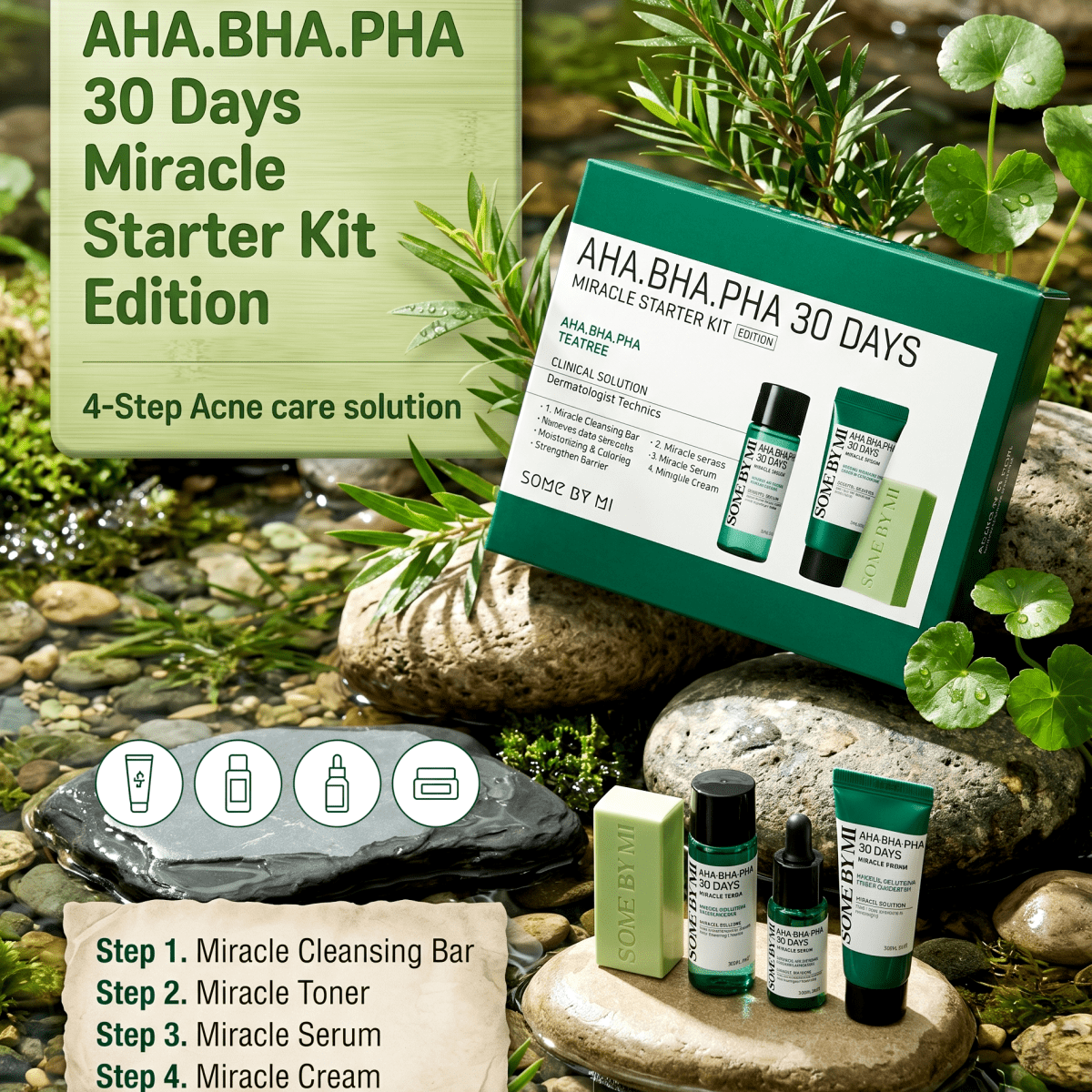 Some By Mi 30 Days Miracle Starter Kit | Acne & Pore Care | AmiGlow NZ - AmiGlow