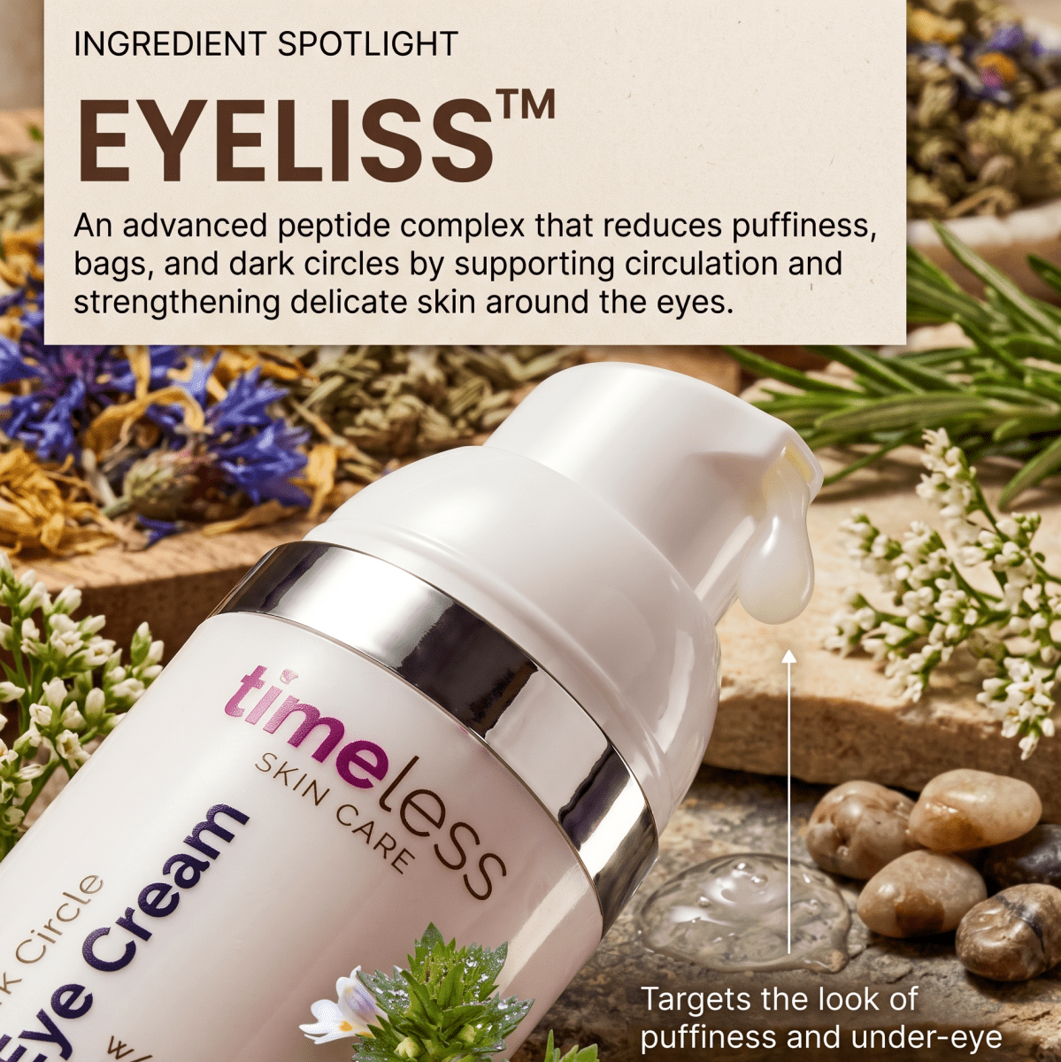 Timeless Dark Circle Peptide Complex Eye Cream 15ml | AmiGlow NZ - AmiGlow