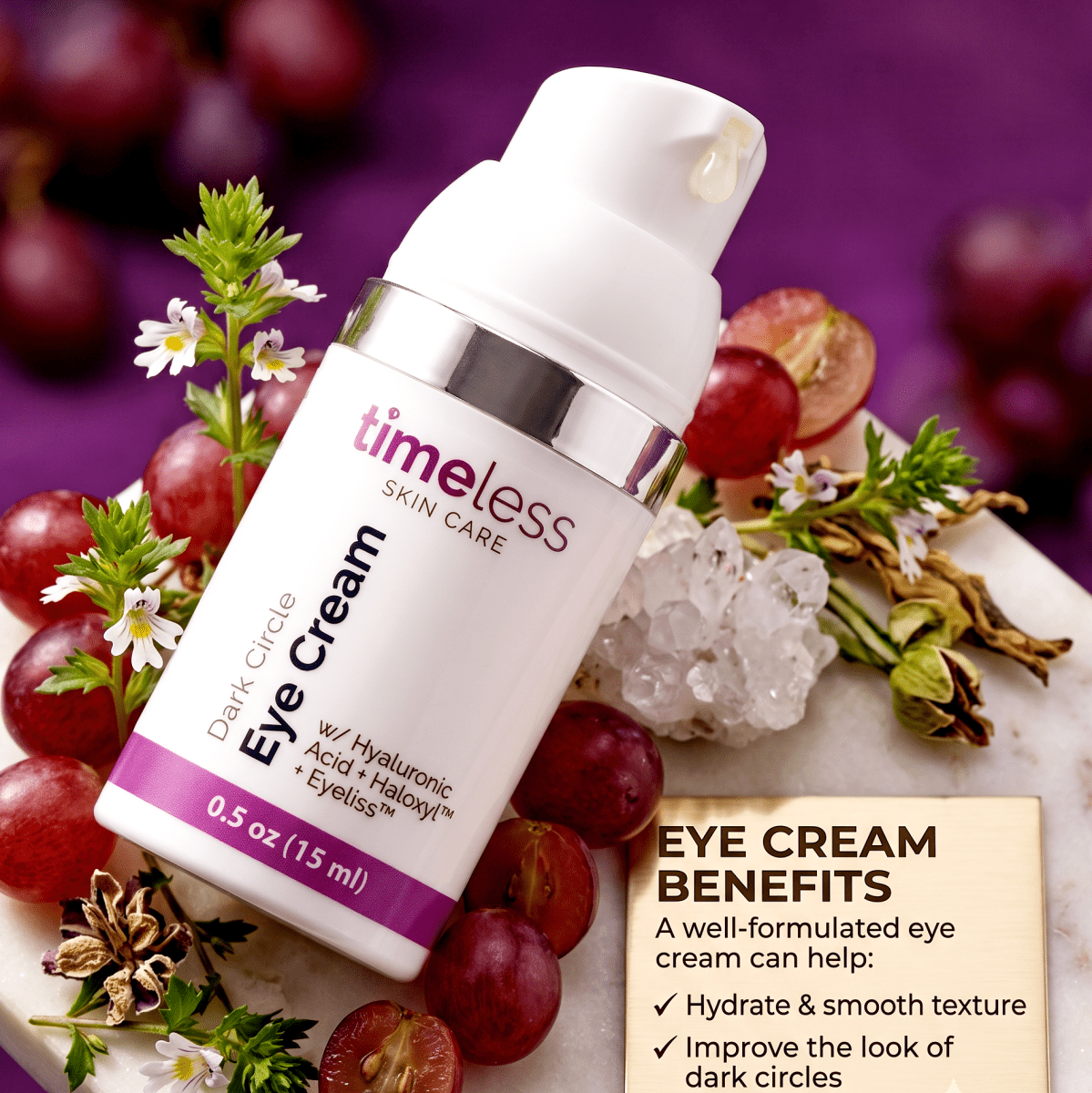 Timeless Dark Circle Peptide Complex Eye Cream 15ml | AmiGlow NZ - AmiGlow