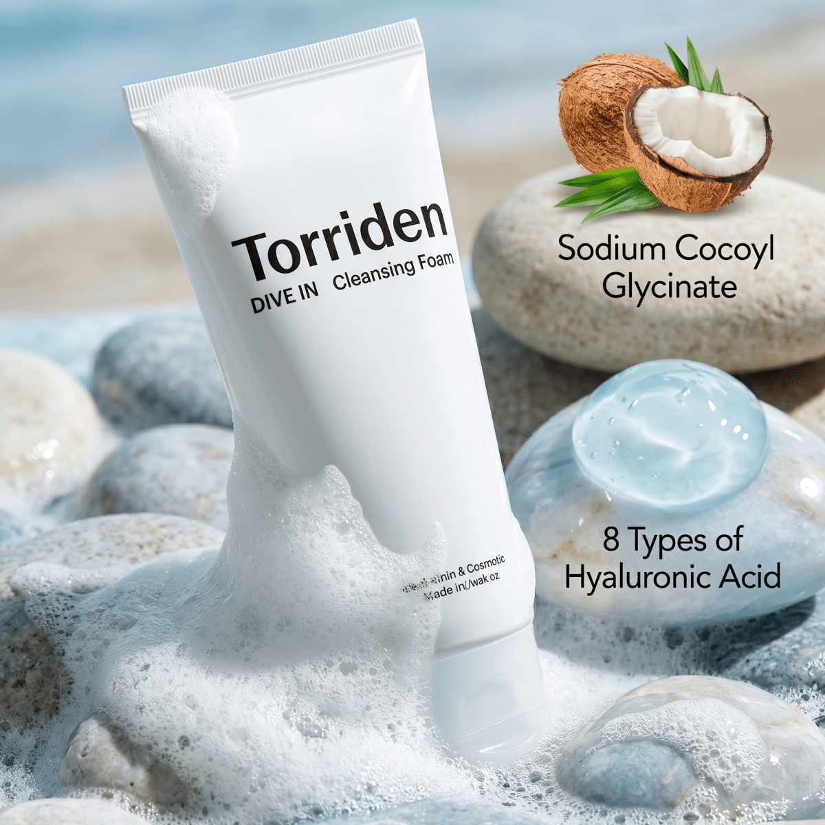 Torriden DIVE-IN Low Molecular Hyaluronic Acid Cleansing Foam 150ml | AmiGlow NZ - AmiGlow